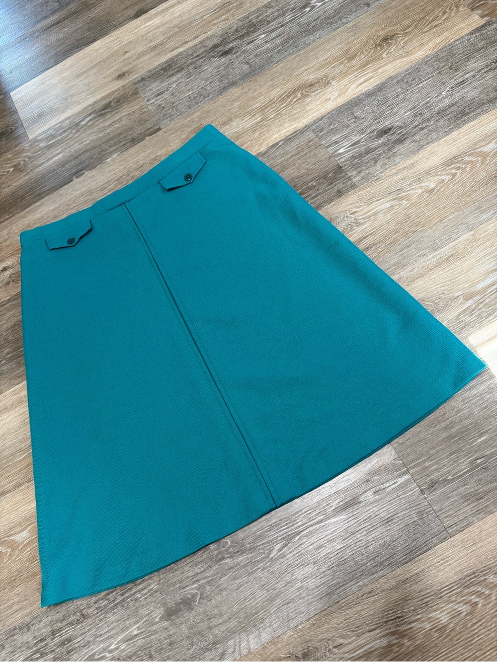 Alfred Dunner Teal A-Line Skirt